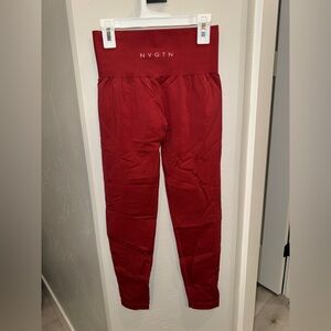 NVGTN Red Orange Seamless Leggings sz xs
